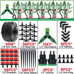 KESLA Greenhouse 5-50M Drip Irrigation System Automatic Watering Garden Hose DIY Micro Drip Watering Kits w/ Adjustable Drippers