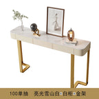 Luxury Glossy Console Table For Hallway Living Room Slate Porch Side Table High-quality Drawer Cabinet Home Furniture 80/100/120