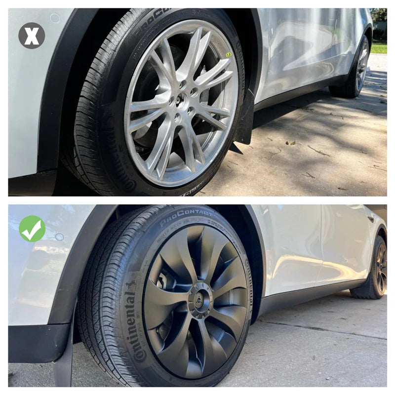 4PCS HubCap  For Tesla Model Y 19 Inch Performance Wheel Caps Automobile Replacemen Hub cap Full Rim Cover Accessories 2018-2024
