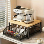 Stylish Modern Space Saving Microwave Rack Countertop Organizer Shelf for Home Kitchen Appliances