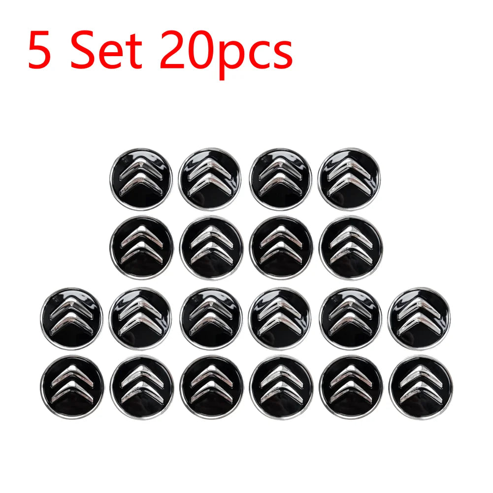 1-5Set 4Pcs Wheel Centre Hub Caps Black 60MM Wheel Center Cap Replacement for Citroen C1 C3 C4 DS3 Most Models