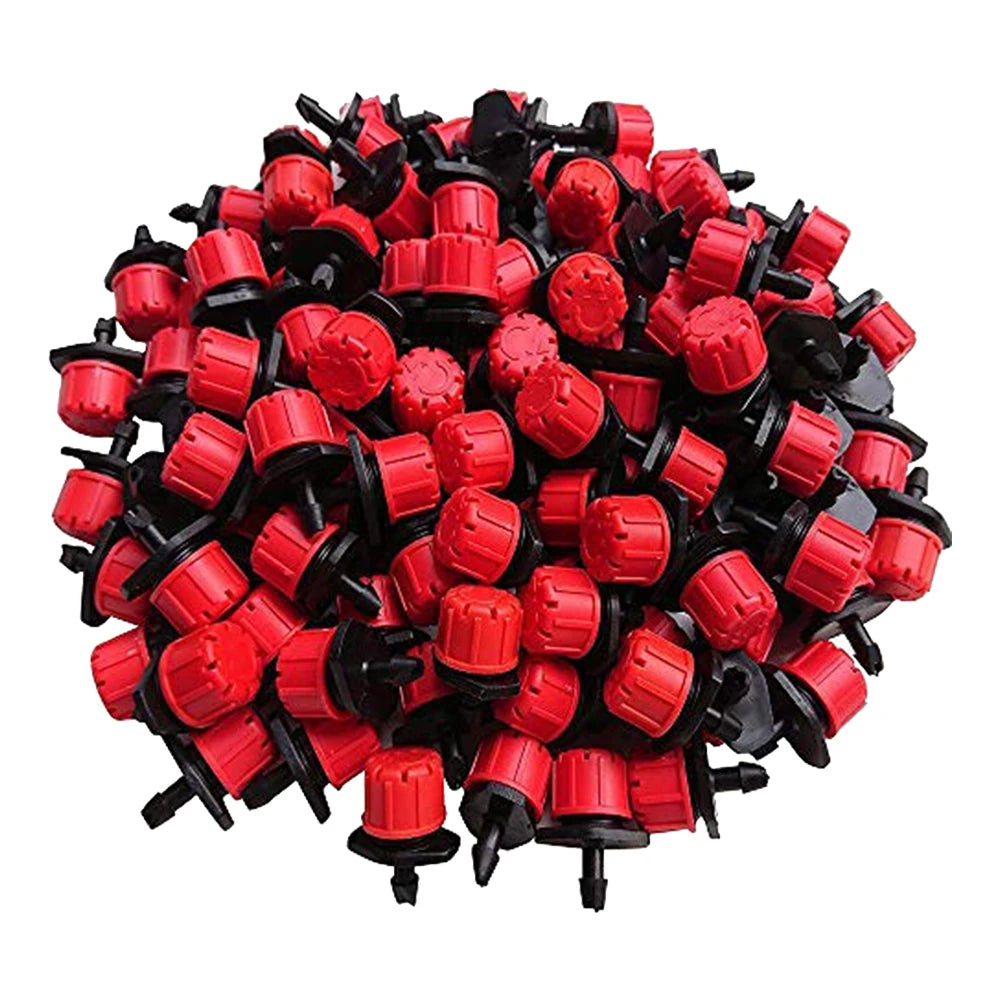 1000-100pcs Adjustable Irrigation Drippers Sprinklers 8 Holes Garden Potted Plant Water Dropper Head Watering Irrigation System