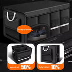SEAMETAL Ultra-Large Trunk Organizer 72L/110L Foldable Oxford Cloth Portable Storage Box with Waterproof Pouch Fishing/Camping