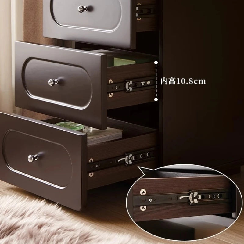 French Retro Dresser Chest Bedroom Internet Celebrity Makeup Table Vanity Desk With Light Mirror With Seat Dressing Table Black