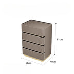3 4 5 drawers Saddle leather Storage locker household living room drawer cabinet Italian light luxury wood Dressers Furniture