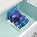 1pc Food Container Lid Storage Rack Storage Racks with Compartments for Kitchen Preservation Covers Kitchen Bar Organizer