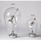 2024 Retro Industrial Style Light Luxury Living Room  Study Bedroom Bedside Touch Magnet Glass Creative Decorative Desk Lamp