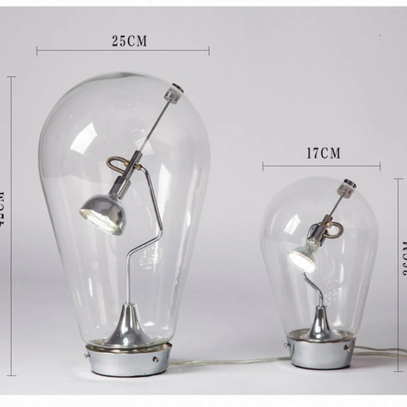2024 Retro Industrial Style Light Luxury Living Room  Study Bedroom Bedside Touch Magnet Glass Creative Decorative Desk Lamp