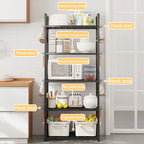 4/5-Storey Vertical Kitchen Storage Rack, Multi-Layer Storage, Used For Storing Items in The Kitchen, Bathroom, And Living Room