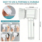 2025 Cordless Electric Spin Scrubber with 5 Brushes,IPX7 Waterproof Rechargeable Bathroom Cleaner for Tile/Shower/Grout Cleaning