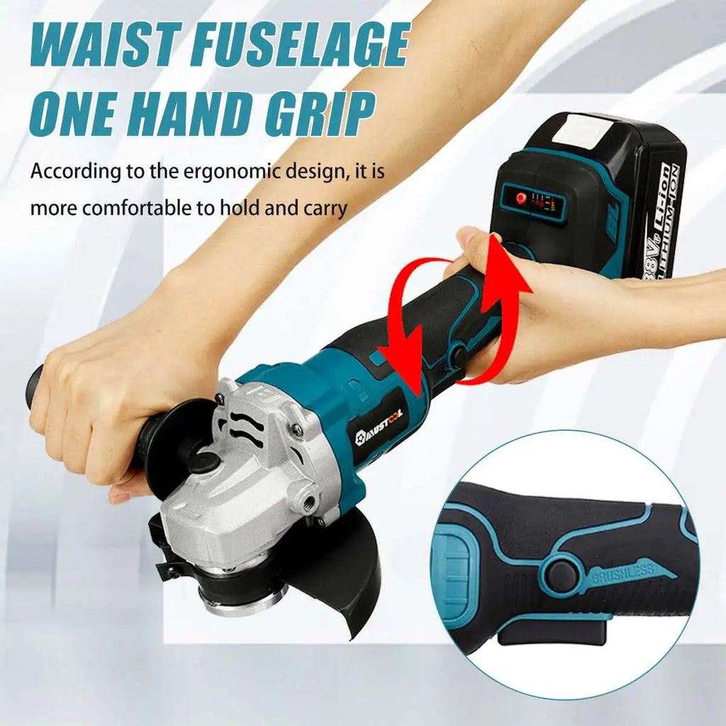 4pcs Electric Tool Kit Set Electric Impact Wrench/125mm Angle Grinder/13mm Electric Drill / Rotary Hammer For Makita 18V Battery