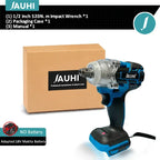 JAUHI 520N.M Brushless Electric Impact Wrench Cordless Electric Wrench 1/2 Inch Screwdriver Power Tools For Makita 18V Battery