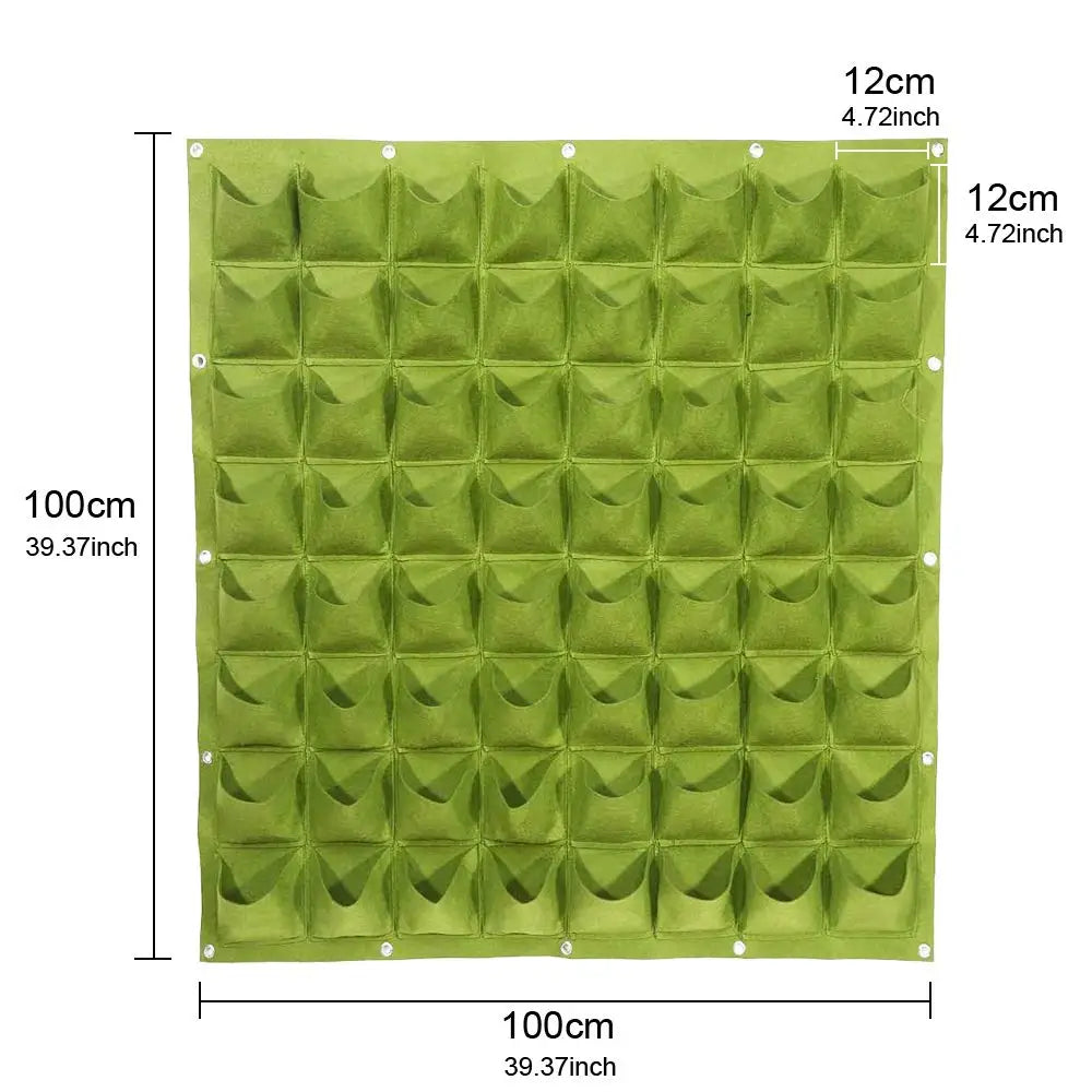 49 Pockets Hanging Planter Bags, Hanging Vertical Wall Mounted Plant Planting Grow Bags, Herb Garden Planter Outdoor Indoor Grow
