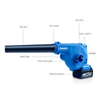 Kamolee Household Electric Leaf Blower 2 in 1 Vacuum Cleaner for Blowing Dust Computer Dust Cleaning Blower 18V-21V Power Tools