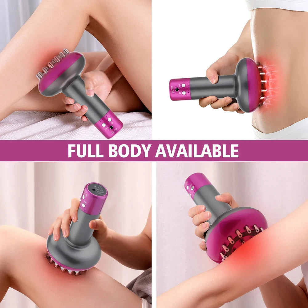 Electric Lymphatic Drainage Guasha Massager Brush Anti-Cellulite Physiotherapy Tool | AlluCanFind