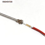 SNDHEATER 1pc Threaded Cartridge Heater 304 Stainless steel Heating Rod DN6 G1/8 10mm BSP Thread 6x50-200mm Tube 12V/24V/36V/48V