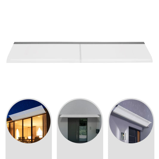 200*40cm Rain Shelter Clear Door Canopy Cover Window Awning Wall Mounted for Front and Rear Entrance