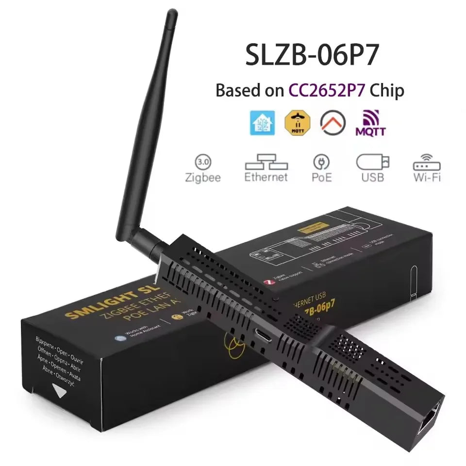 SLZB-06/M/P7 SMLIGHT Zigbee 3.0 to Ethernet,USB,and WiFi gateway coordinator with PoE,works with Zigbee2MQTT,Home Assistant,ZHA
