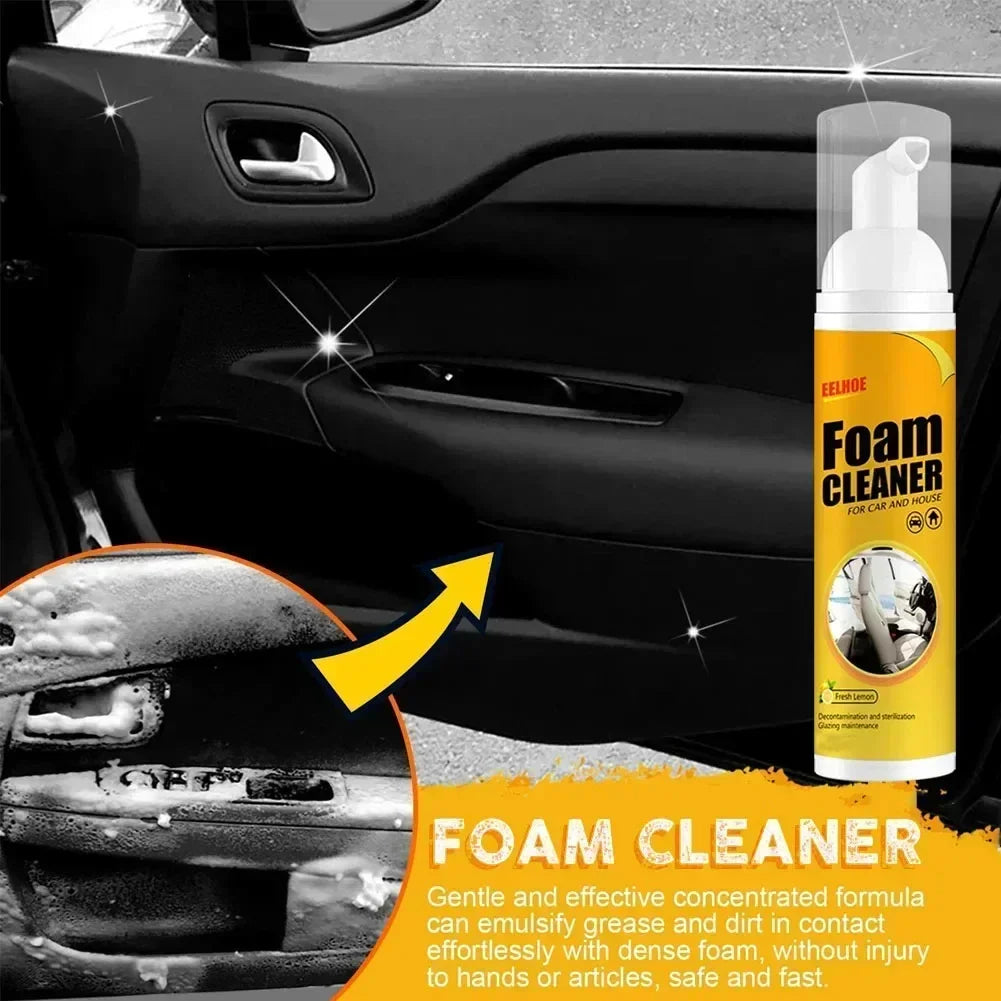 Multi-Purpose Foam Cleaner Spray | Automotive & Home Interior Cleaning Agent