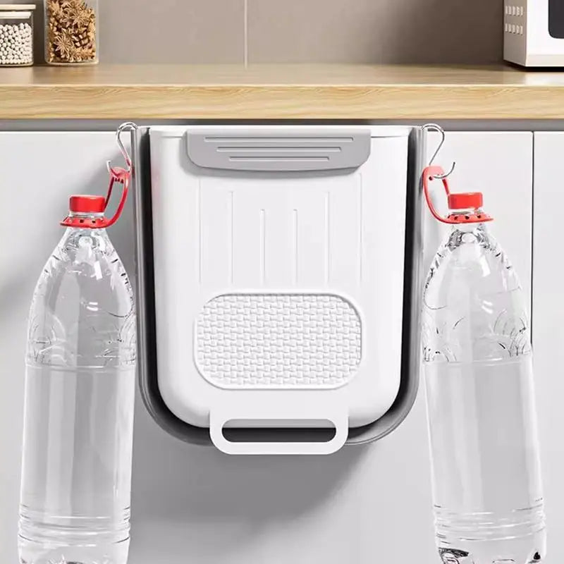Kitchen Wall Mounted Folding Trash Can Home Cabinet Hanging Storage Trash Can Classified Hanging Trash Can Kitchen Accessories