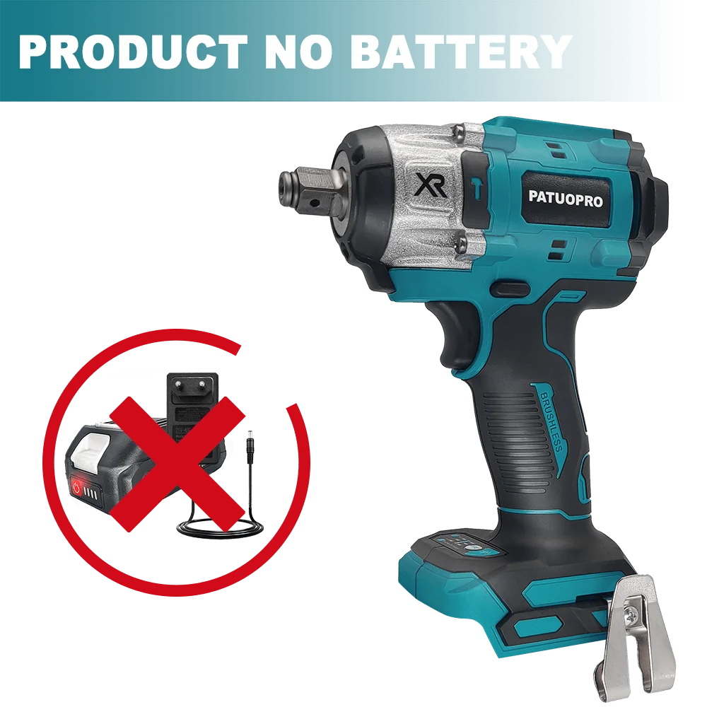 500N.m Brushless Impact Wrench 1/2 Inch Cordless Rechargeable Electric Wrench Home Power Tool For Makita 18V Battery(No Battery）