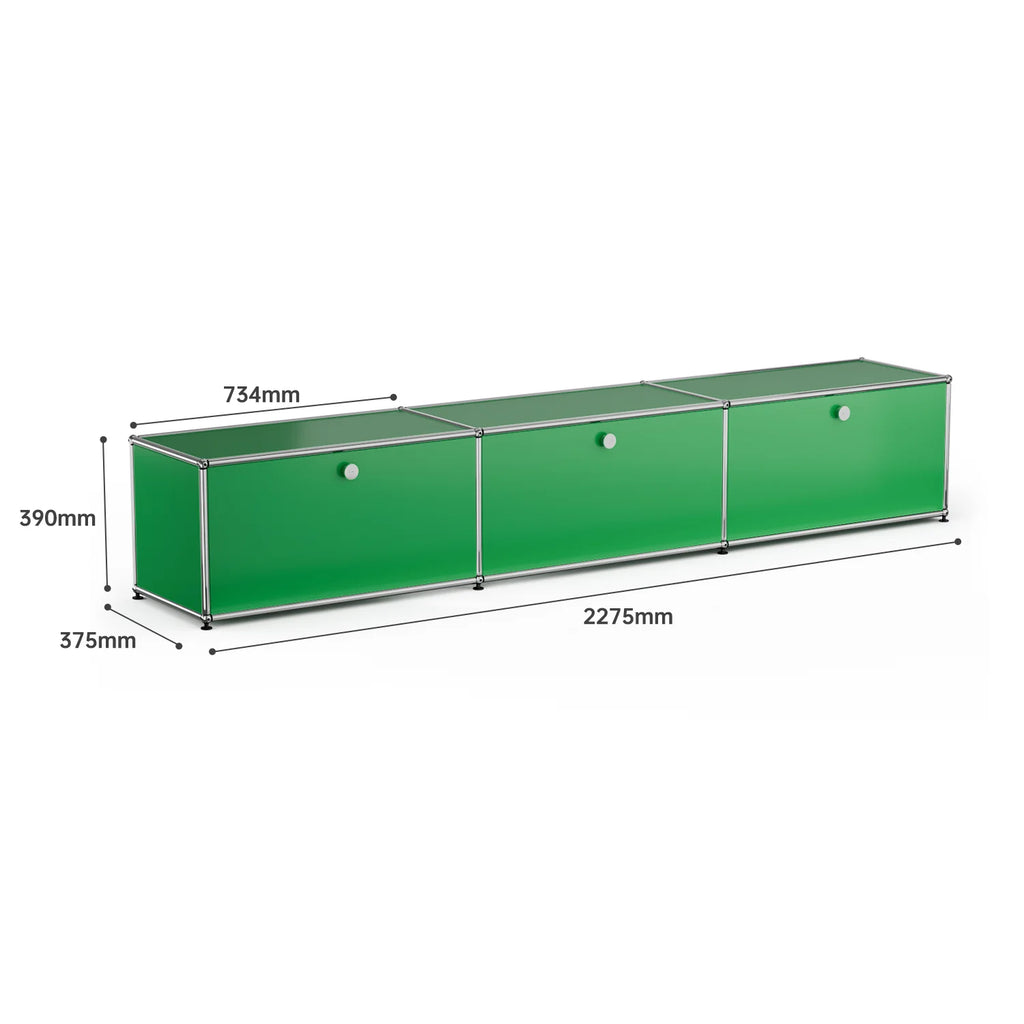 Storage Cabinet Storage Shelf Stainless Steel Metal Board Living Room Cabinet Sideboard Cabinet Modular Furniture-No Keys