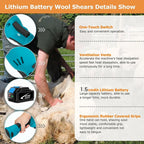 Electric Brushless Sheep Shears 13 Teeth Electric Scissor Cordless Wool Shears Sheep Shearing for Makita 18V Battery