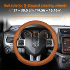 Suitable for Dodge Ultra-Thin Breathable Leather Steering Wheel Cover Suitable for Challenger Journey Charger Caliber Durango Ram 1500 Grand Caravan Dart Dakota Nitro Avenger Viper