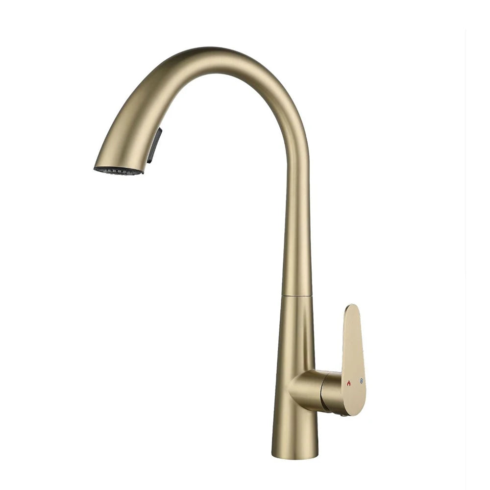 Kitchen Mixer Faucet Stainless Steel Material White ,Black ,Gun Grey ,Brushed Grey And Golden Color Hose 60cm Pull Out