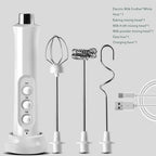 Wireless Rechargeable Electric Milk Frother 3 Speeds Handheld Foam Maker Latte Cappuccino Hot Chocolate USB Rechargea Home