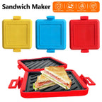 Microwave Toastie Maker No Electric Microwavable Toast Maker Square Panini Maker Time Saving Microwave Oven Breakfast Machine