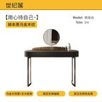 Large Chair Mirror Vanity Table Wood Storage Black Set Drawers Bedroom Dressers Makeup Desk Girl Stool Penteadeira Furniture