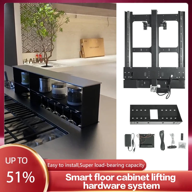 Kitchen Intelligent Electric Cabinet Lifting Seasoning Pull Basket Kitchen Storage Vertical Up And Down Lift Cabinet Machine