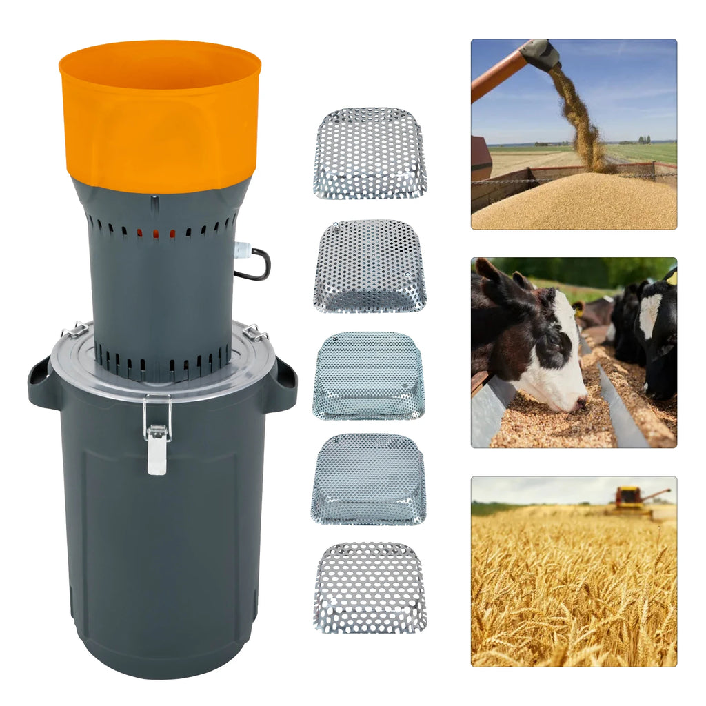 25L/50L/60L Electric Grain Mill Grinder, with 5 Sieves, Grain Grinder Mill, Electric Corn Grinder, Wheat Grinder
