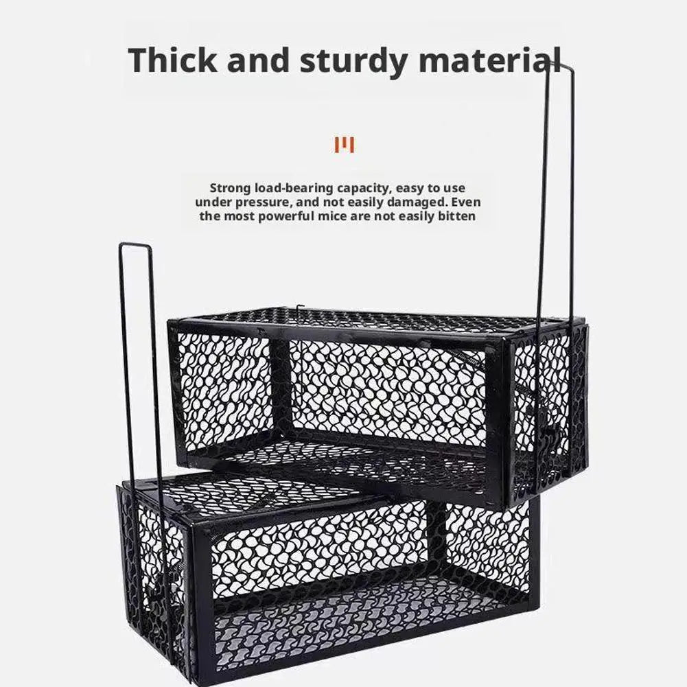 Self-locking Trap Catcher Mouse Rat Bait Mice Live Box Mice Trap Cage Reusable Catch Rat Implement Trap Rat Cage Iron Cage