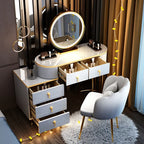 Modern Luxury Vanity Table Storage European Big Study Corner Women Organizer Dressing Table Girl Penteadeira Chinese Furniture