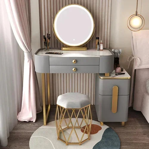 Vanity Makeup Desk Dressing Vanity Makeup Desk Organizers Mirror Storage Dressers Bedroom Multifunctional Schminktisch Furniture