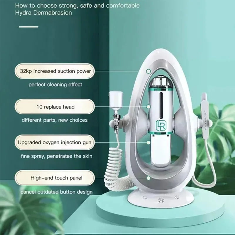 Newest Peeling Beauty Device Hydra Dermabrasion Aqua Facial Cleaning Small Bubble Oxygen Injection Instrument Suction Blackhead