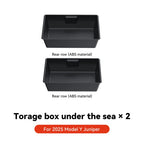 YZ For Tesla Model Y Juniper 2025 Under Seat TPE Hidden Storage Box Drawer Car Organizer Accessories For Tesla Car Accessories