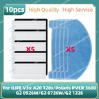 Compatible For ILIFE V3x, A20, T20s / Polaris PVCR 3600 / G2 0926W / G2 0726W / G2 1226 Side Brush Hepa Filter Mop Cloth Parts