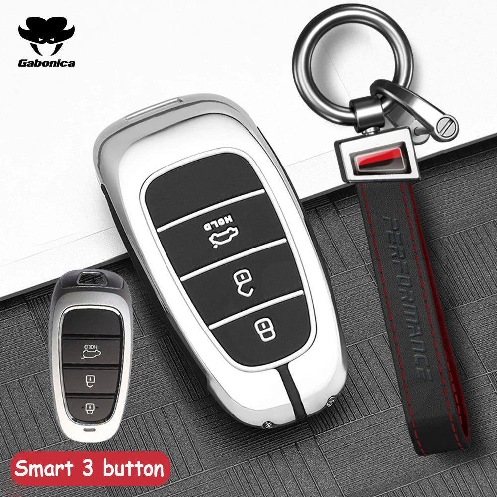 3 4 Buttons New Car Smart Key Case Cover For Hyundai N Performance Tucson Solaris Sonata Hybrid NEXO NX4 Santafe dn8 Accessories