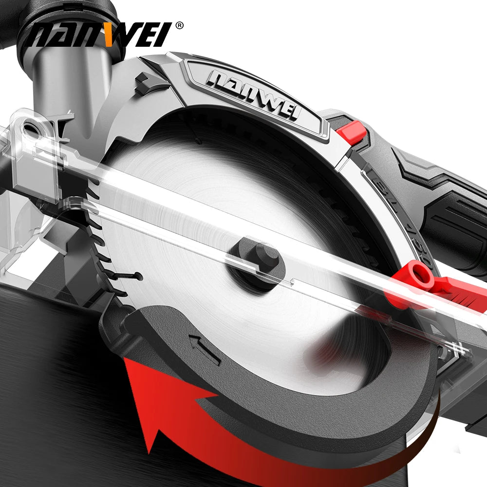 NANWEI 6" cordless brushless circular saw Rechargeable woodworking portable electric saw cutter circular saw
