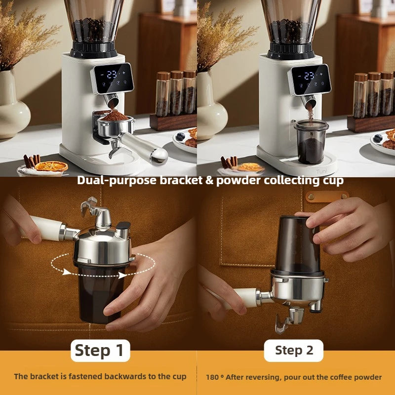 Professional Coffee Bean Grinder with 48 Levels of Grinding Home Use Fully Automatic Coffee Bean Grinder with Timed Grinding