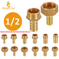 Brass Pipe Fitting 6/8/10/12/14/16mm Hose Barb Tail 1/8" 3/8" 1/4" BSP Male Connector Joint Copper Coupler Adapter