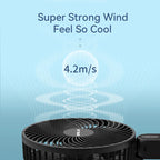 Opolar 10000mAh Handheld Mini Fan Foldable Camping Fan Silent Strong W