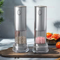 Power Salt And Pepper Grinder Kit, USB Rechargeable, Adjustable Roughness, Large Capacity Automatic Grinder Kitchen Tools