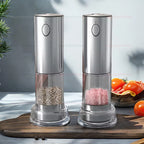 Power Salt And Pepper Grinder Kit, USB Rechargeable, Adjustable Roughness, Large Capacity Automatic Grinder Kitchen Tools