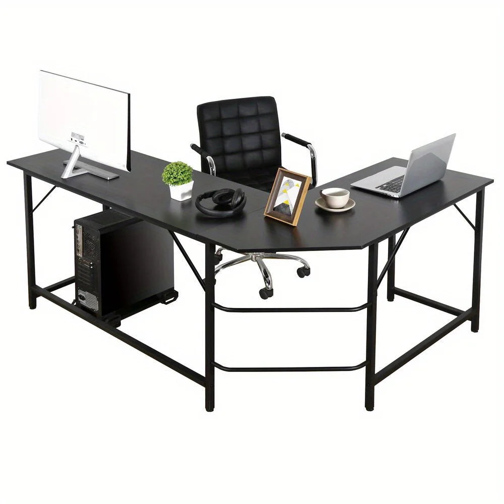 66" L-Shaped Gaming Desk Corner Computer Desk PC Laptop Study Table Workstation