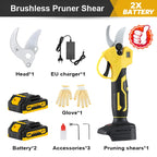 BABEQ 30mm Cordless Electric Scissors Rechargeable Brushless Electric Pruning Shears for Fruit Tree Bonsai Garden Tool Pruner