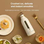 400ML Portable Multifunction Juicer USB Fast Rechargeable Mixer Fresh Fruit Grinder Electric Blender Cup Shakes Smoothie Maker